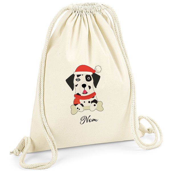 Sac-de-gym-noel-chien-dalmatien