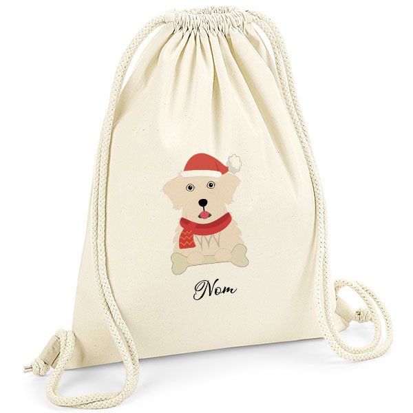 Sac-de-gym-noel-chien-golden-retriever-blanc