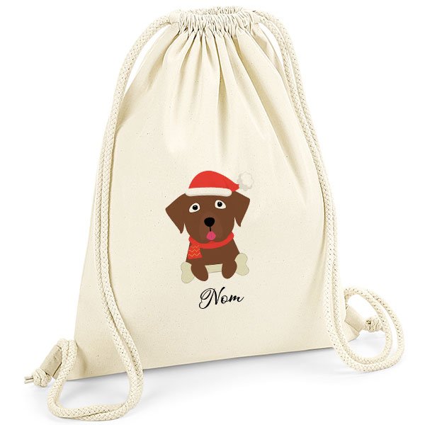 Sac-de-gym-noel-chien-labrador-chocolat