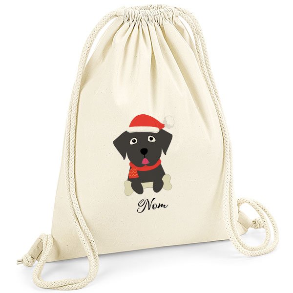 Sac-de-gym-noel-chien-labrador-noir