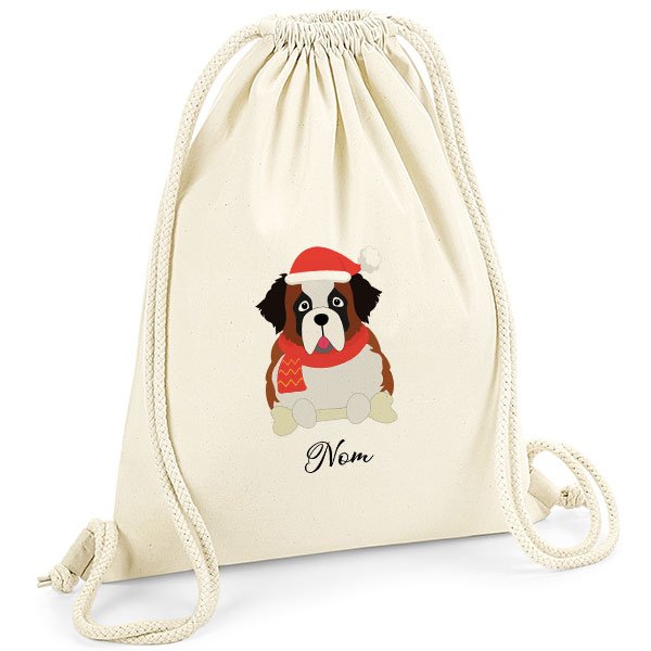 Sac-de-gym-noel-chien-saint-bernard