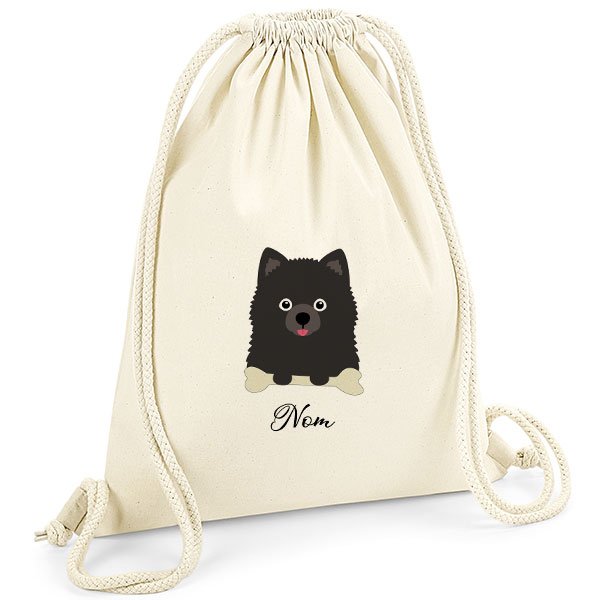 Sac-de-gym-chien-sptiz-noir