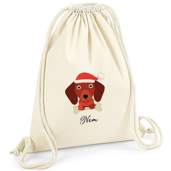 Sac-de-gym-noel-chien-teckel-fauve