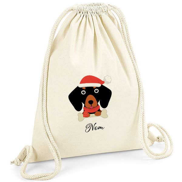 Sac-de-gym-noel-chien-teckel-noir-et-fauve