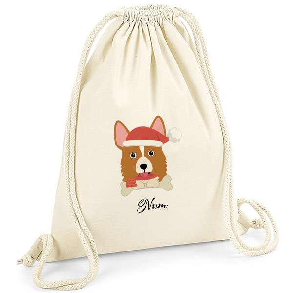 Sac-de-gym-noel-chien-welsh-corgi