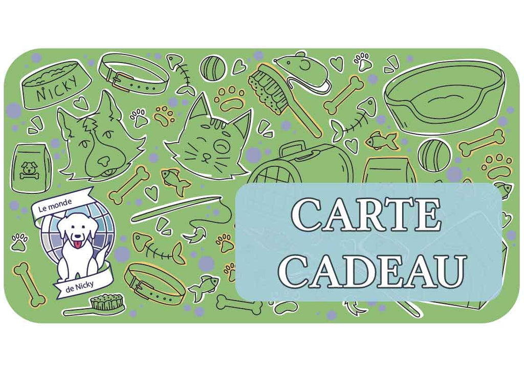 Carte Cadeau Le Monde de Nicky