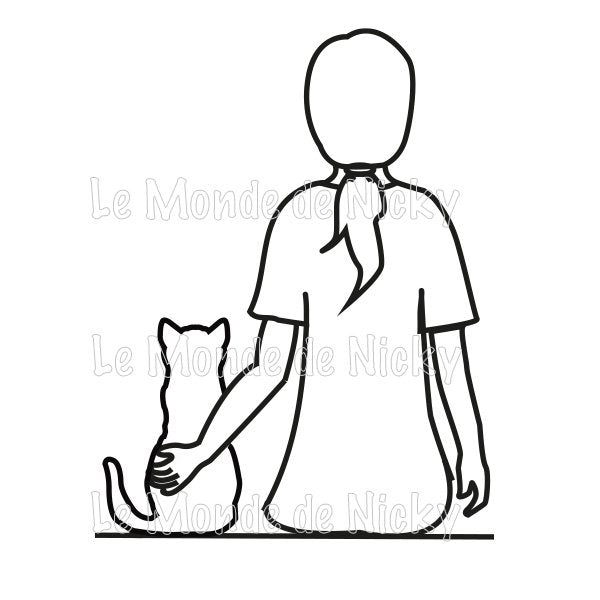 Tee-shirt Maitresse et chat