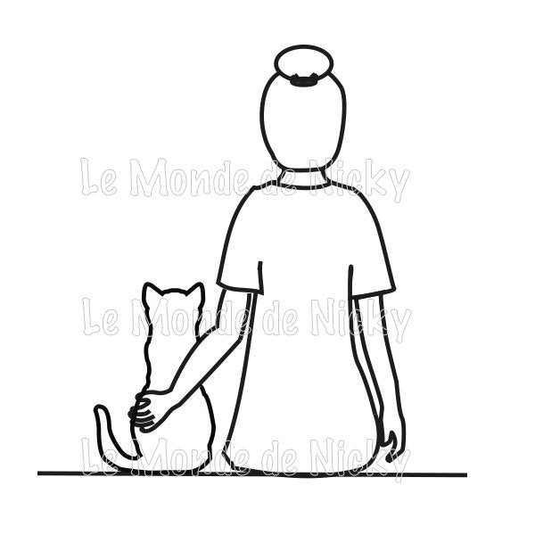 Hoodie Maitresse et chat