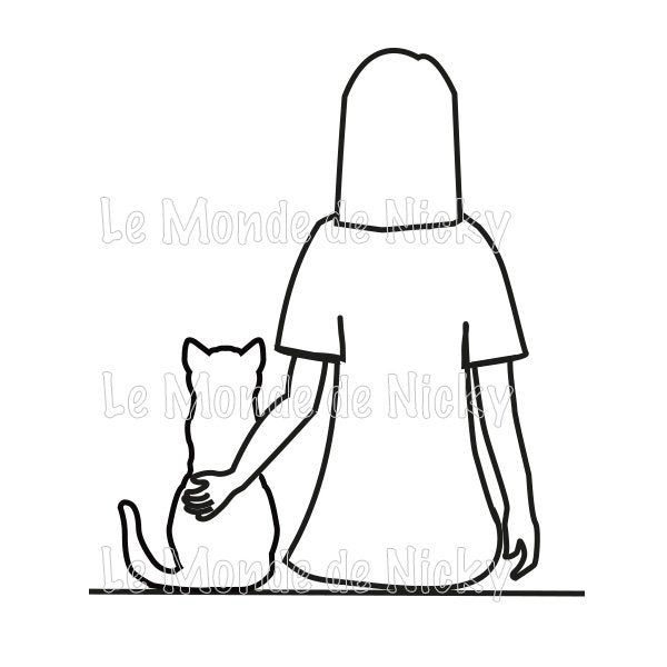 Tee-shirt Maitresse et chat