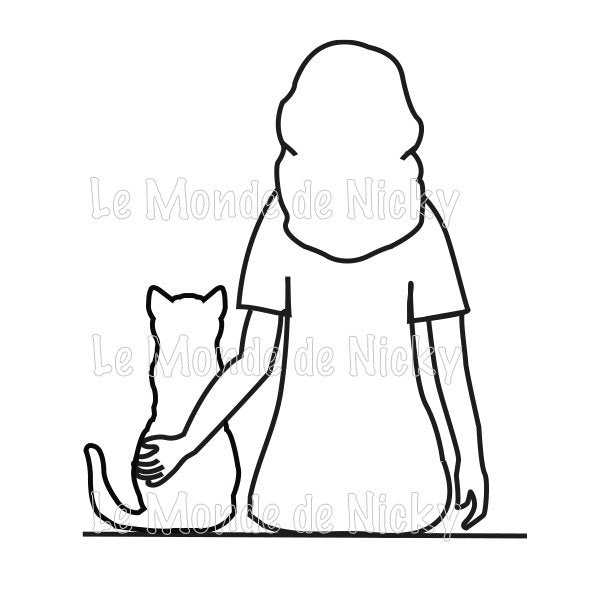 Tee-shirt Maitresse et chat