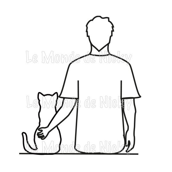 Tee-shirt Maitre et chat