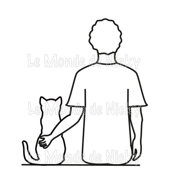 Tee-shirt Maitre et chat
