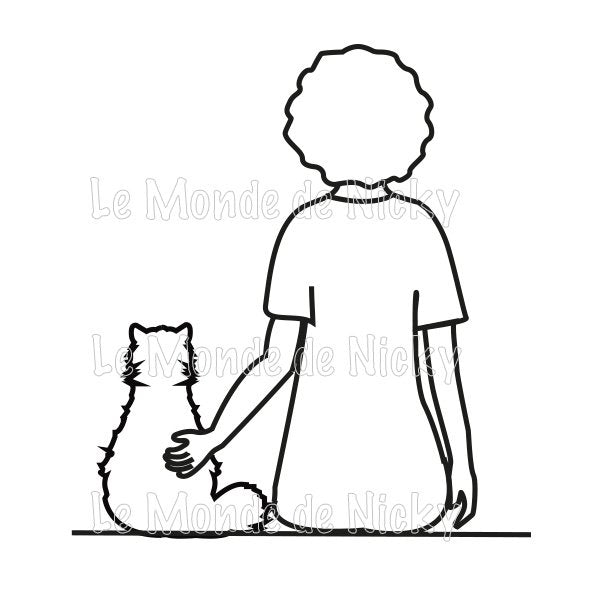 Tee-shirt Maitresse et chat