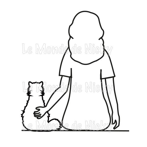 Tee-shirt Maitresse et chat