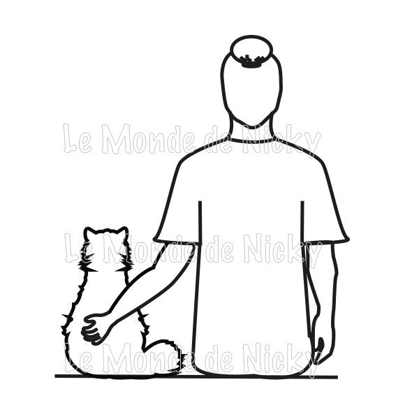 Hoodie Maitre et chat