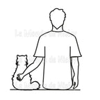 Tee-shirt Maitre et chat