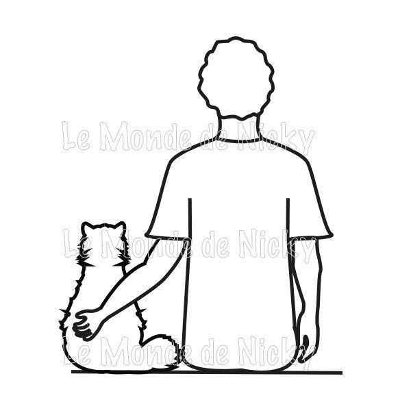 Tee-shirt Maitre et chat