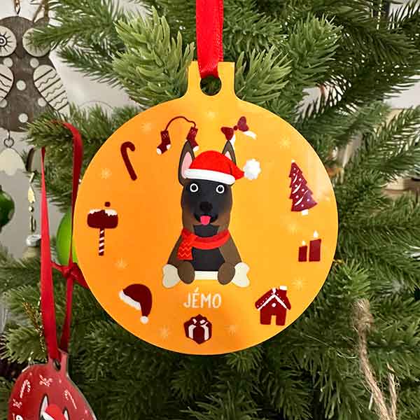 decoration-noel-chien-personnalisé-jaune