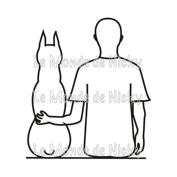 Tee-shirt Maitre et chien