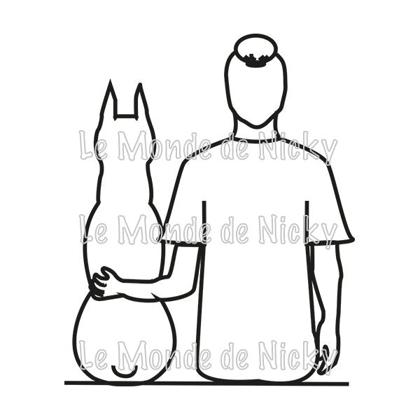 Tee-shirt Maitre et chien