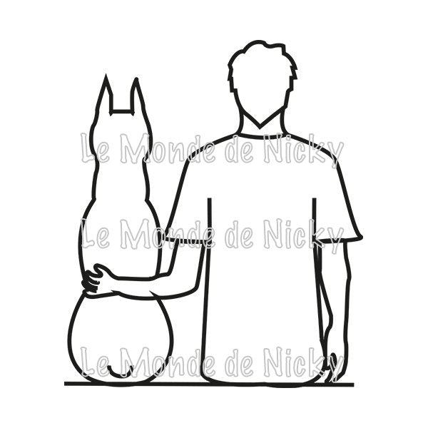Tee-shirt Maitre et chien