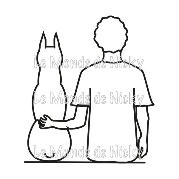 Tee-shirt Maitre et chien