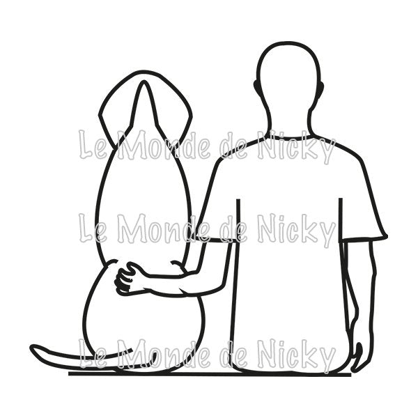 Tee-shirt Maitre et chien