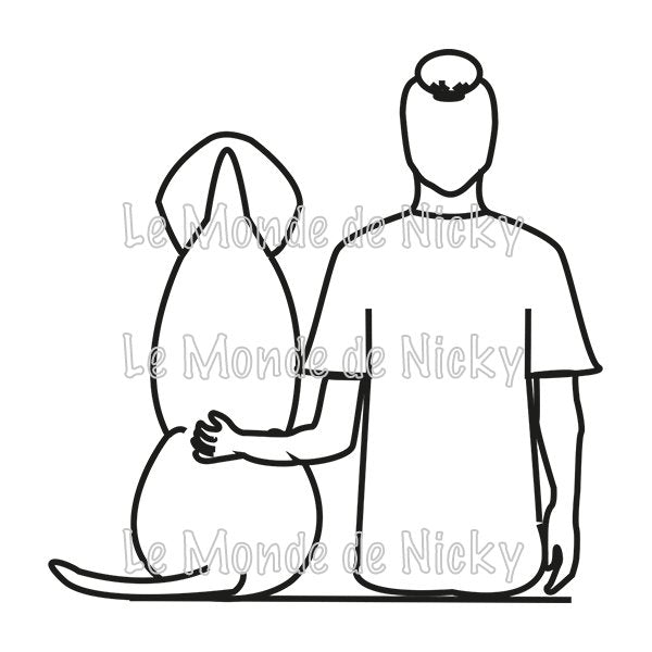 Tee-shirt Maitre et chien