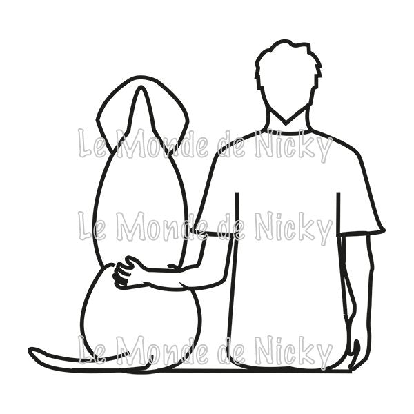 Tee-shirt Maitre et chien