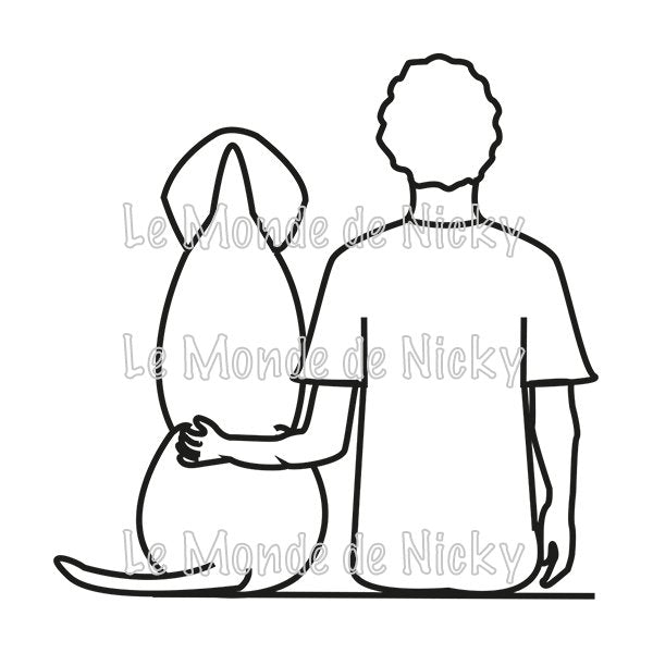 Tee-shirt Maitre et chien