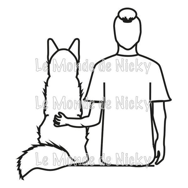 Tee-shirt Maitre et chien