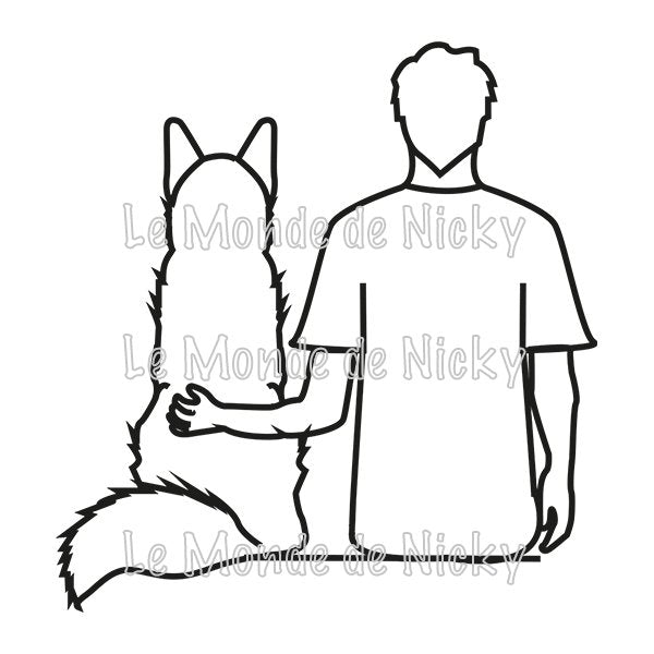Tee-shirt Maitre et chien