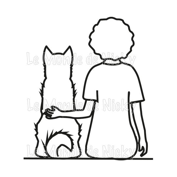 Tee-shirt Maitresse et chien