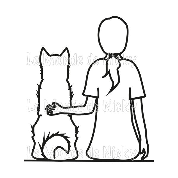Tee-shirt Maitresse et chien