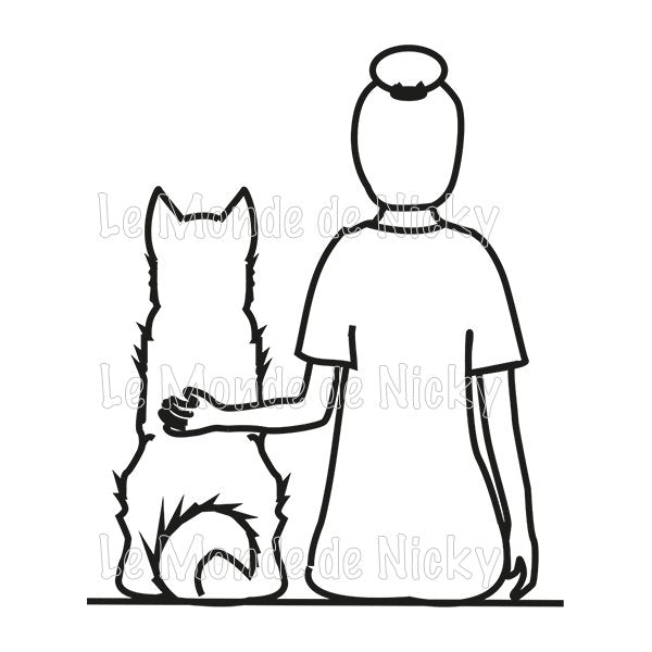 Tee-shirt Maitresse et chien