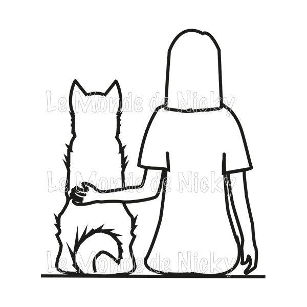 Tee-shirt Maitresse et chien