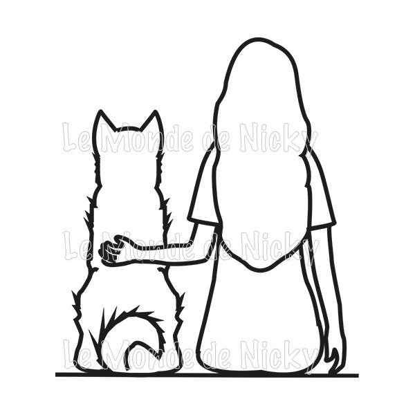 Tee-shirt Maitresse et chien