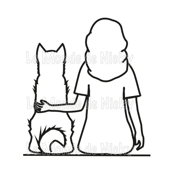 Tee-shirt Maitresse et chien