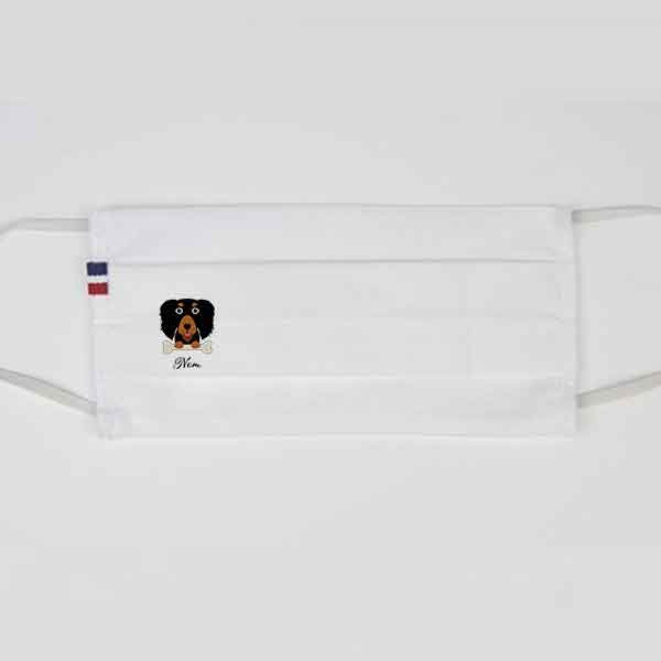 masque-teckel-noir-et-fauve-poil-long