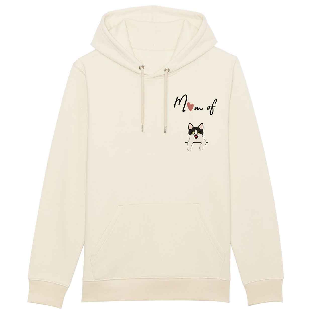 Hoodie mom of cat-noir et blanc