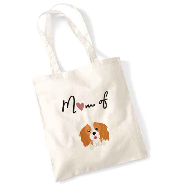 tote bag-mom-of-dog-Cavalierkingcharlesfauveetblanc