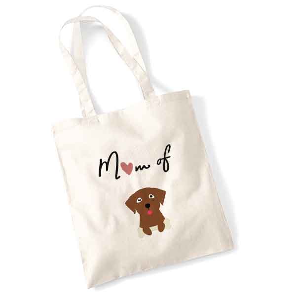 tote bag-mom-of-dog-labrador chocolat