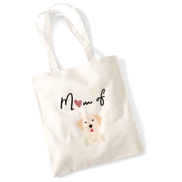 tote bag-mom-of-dog-labrador jaune