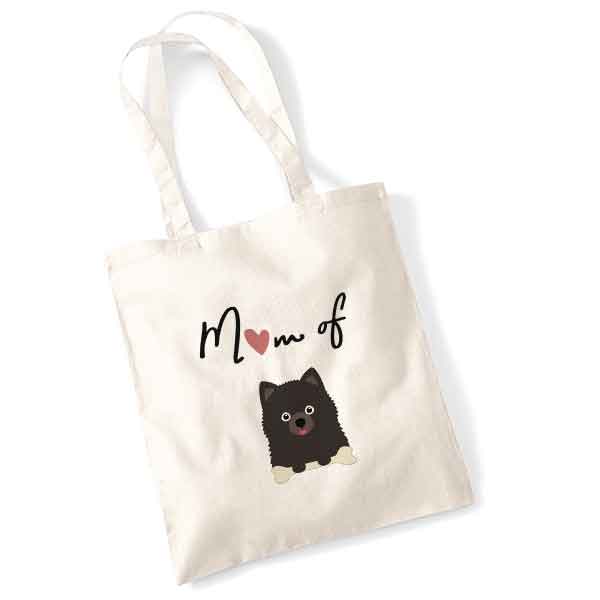 tote bag-mom-of-dog-spitz-noir