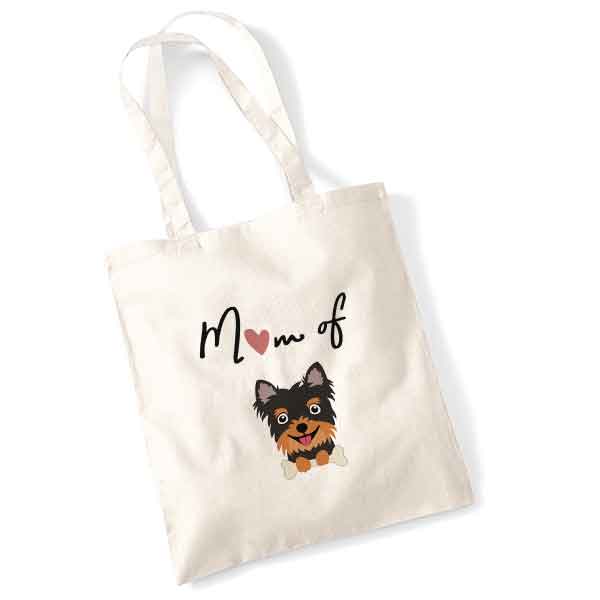 Tote bag Mom of yorkshire noir et fauve