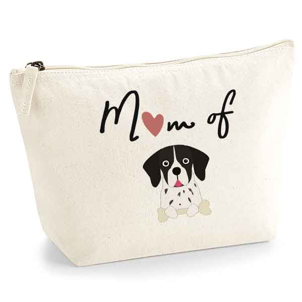 mockup-mom-of-trousse-dog-Pointer-Anglais-noir-et-blanc