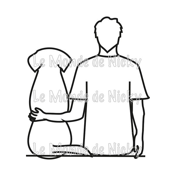 Tee-shirt Maitre et chien