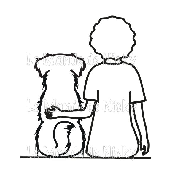 Tee-shirt Maitresse et chien