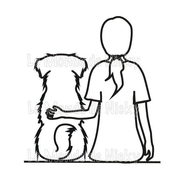 Tee-shirt Maitresse et chien