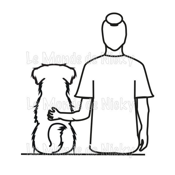 Tee-shirt Maitre et chien